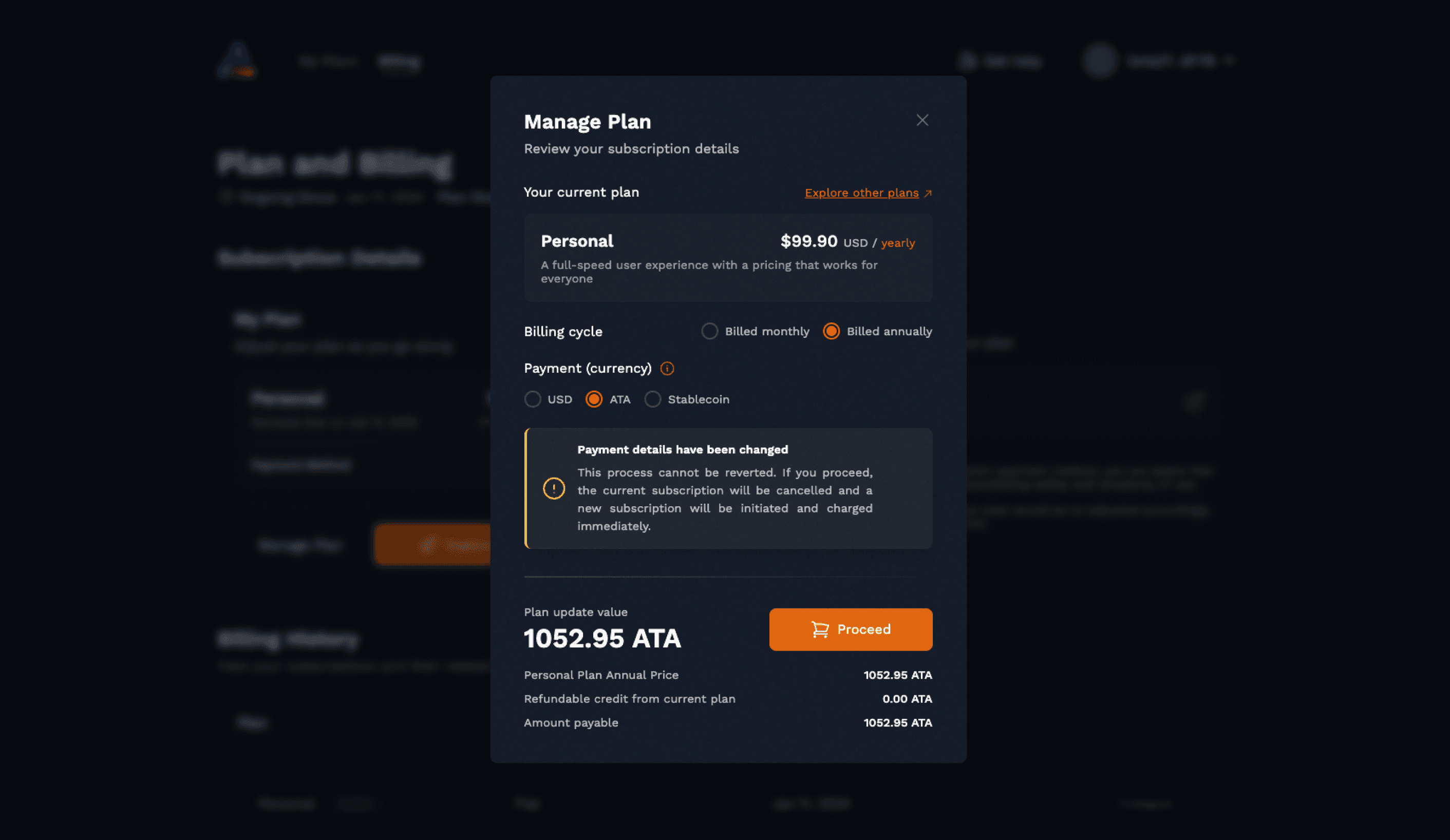 Select token